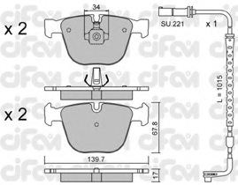 CIFAM 822-773-3K Brake Pad Set, disc brake